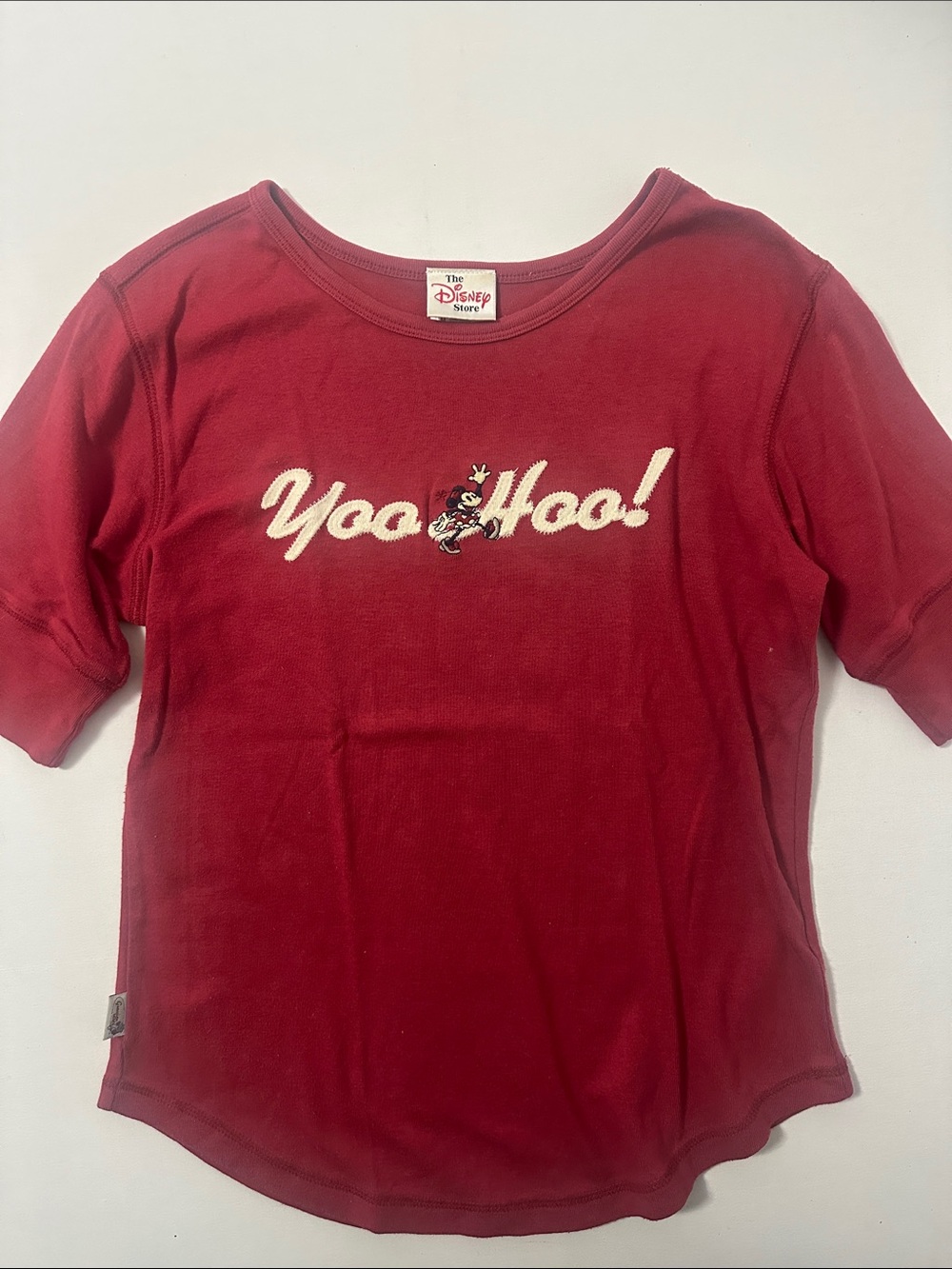 Disney Red 'Yoo-Hoo!' Short Sleeve Graphic Tee